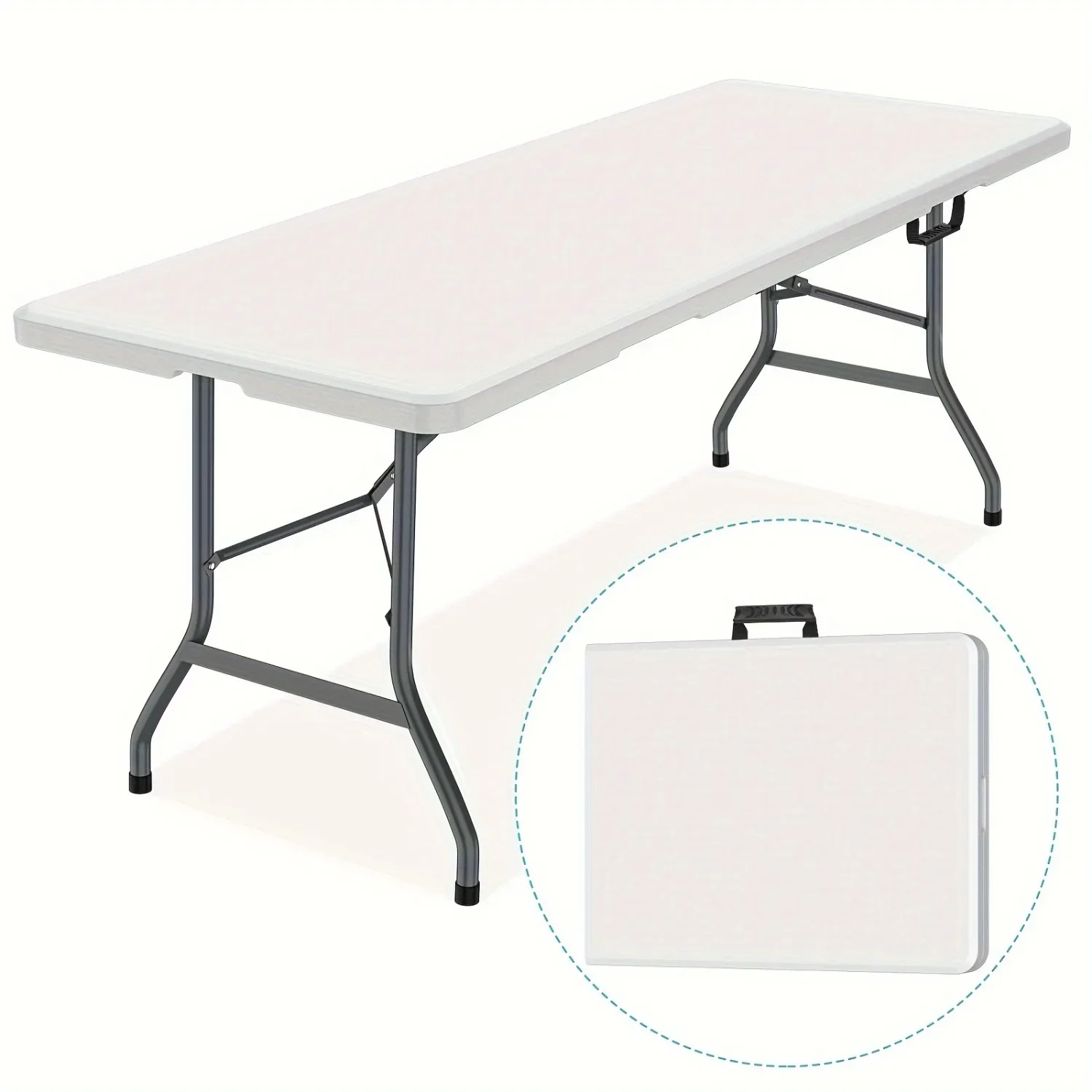 Kids Outdoor Folding Table - 6FT Geniş Plastik Katlanır Masa Sağlam