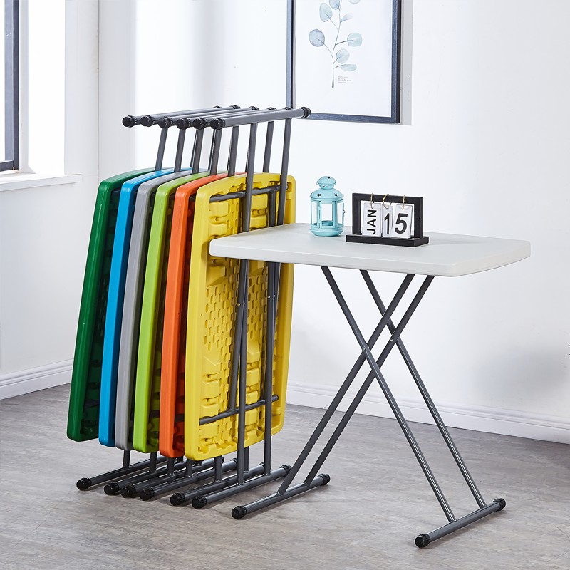 Kids Outdoor Folding Table - Yüksekliği Ayarlanabilir Katlanır Kare Yemek Masası