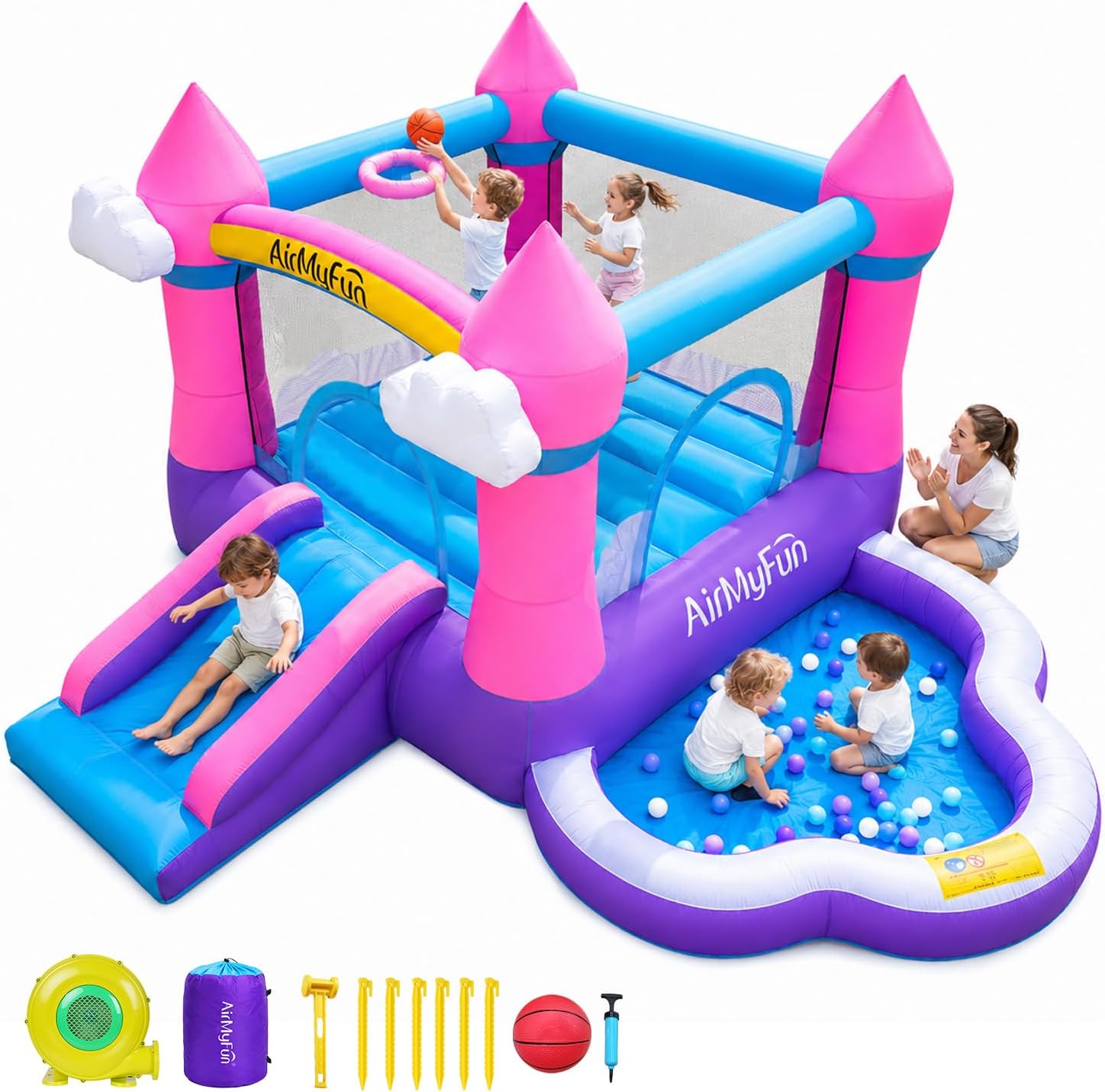 Kids Outdoor Water - 3-8 Yaş Çocuklar İçin Pembe İç/Dış