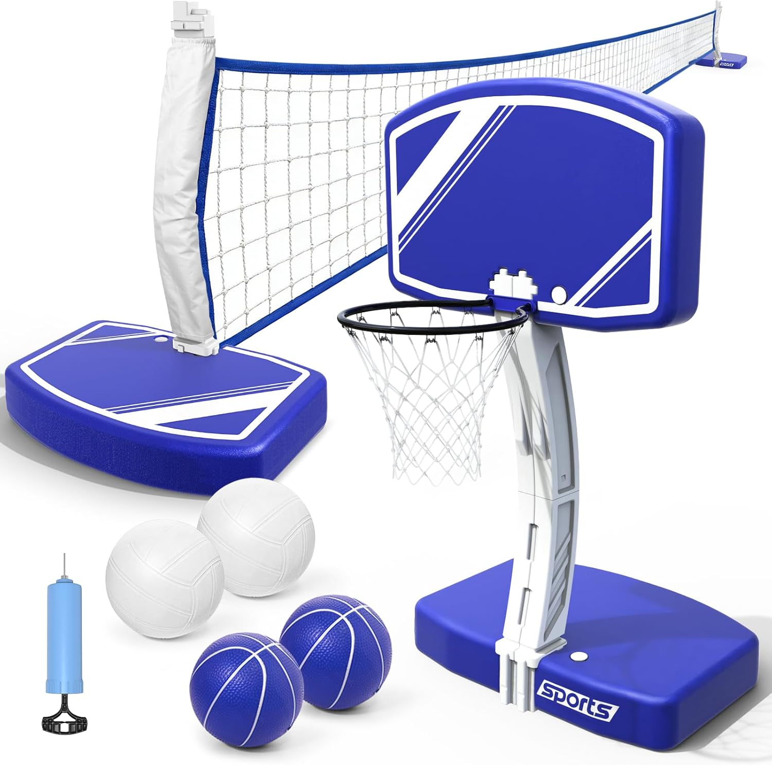 Kids Outdoor Volleyball - 2'si 1 Arada Havuz Basketbol Potası