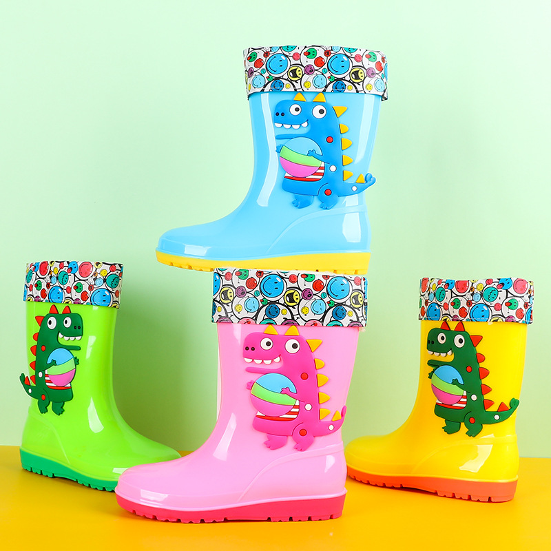 Kids Outdoor Water Play - Çocuklar Dinozor yağmur çizmeleri Çocuk Orta
