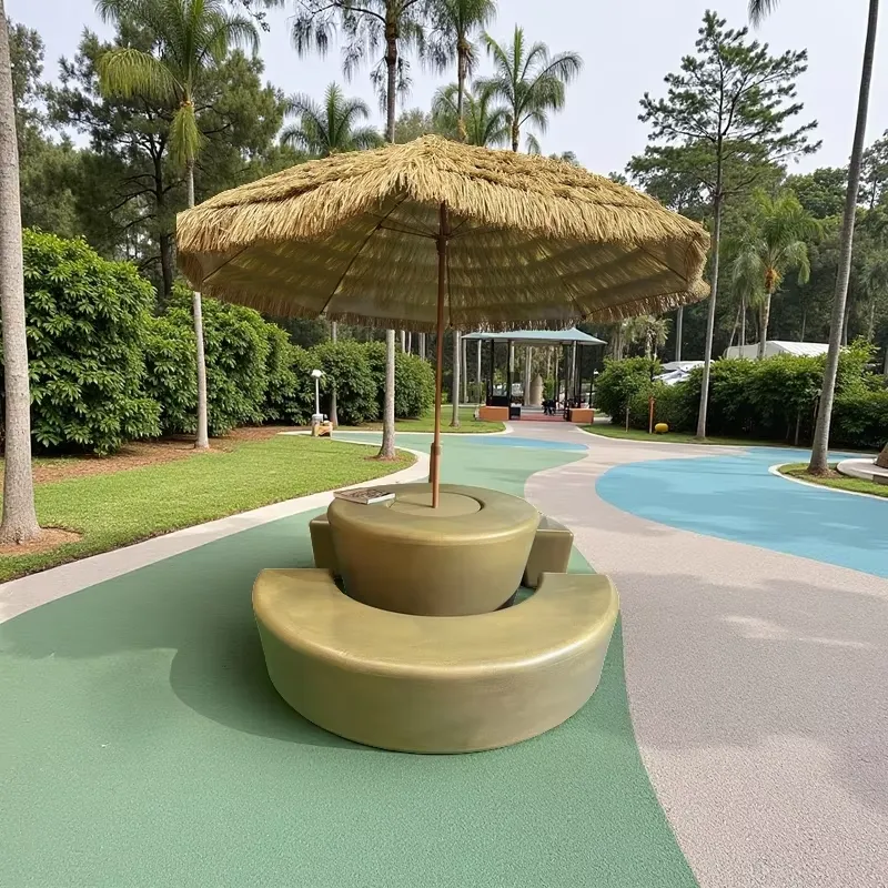 Kids Outdoor Umbrella Chair - Modern Dış Mekan Yuvarlak Masa ve