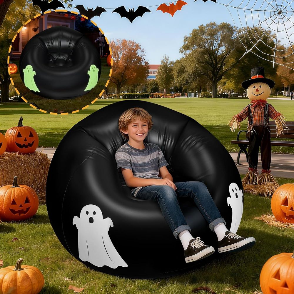 Kids Outdoor Lounge Chair - Karanlıkta Parlayan, Şişirilebilir Hava Yataklı Koltuk,