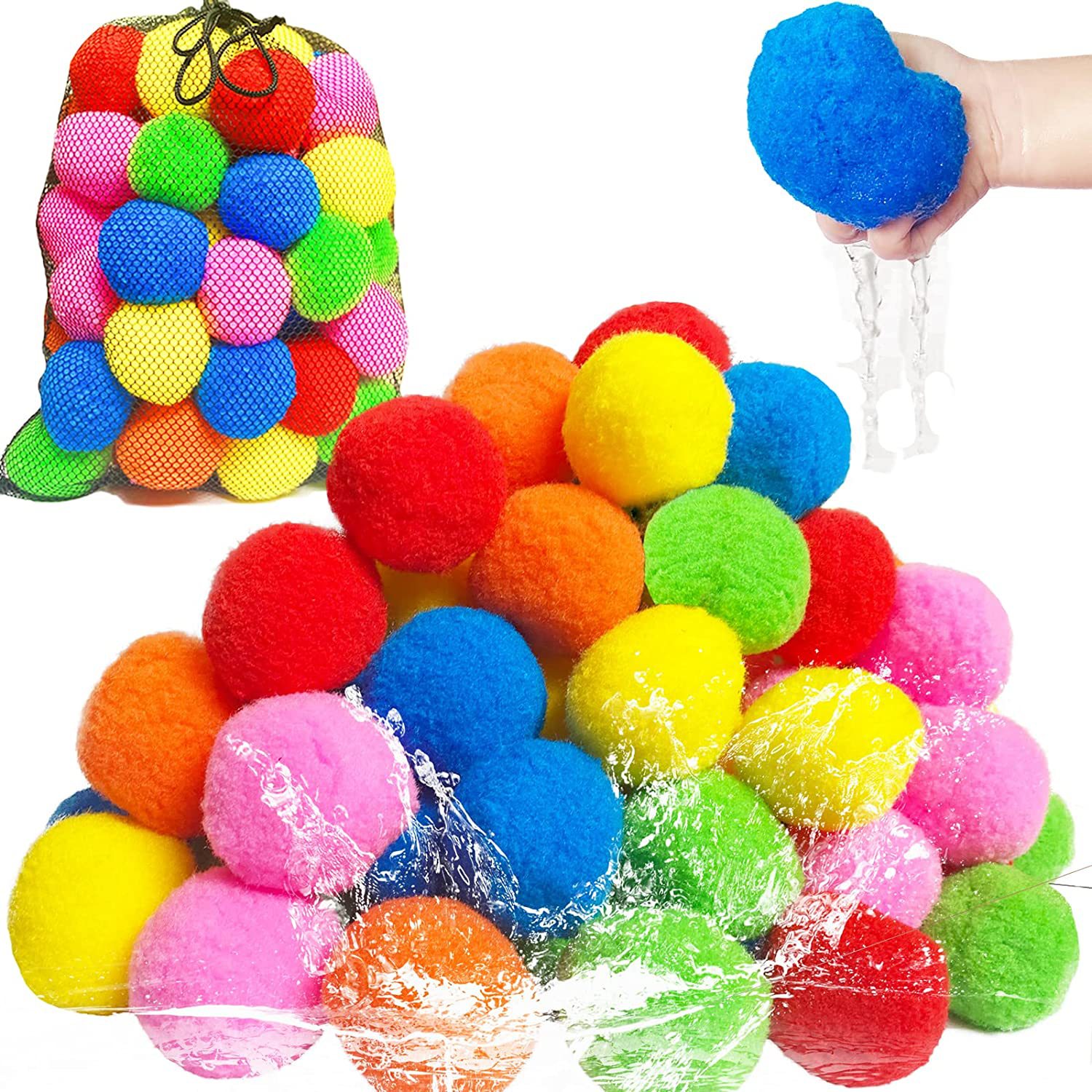 Kids Outdoor Water Play - 12/30/60 adet yeniden kullanılabilir su balonları