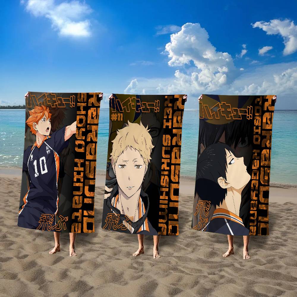Kids Outdoor Volleyball - Haikyuu Anime Voleybol banyo havlusu Mikrofiber