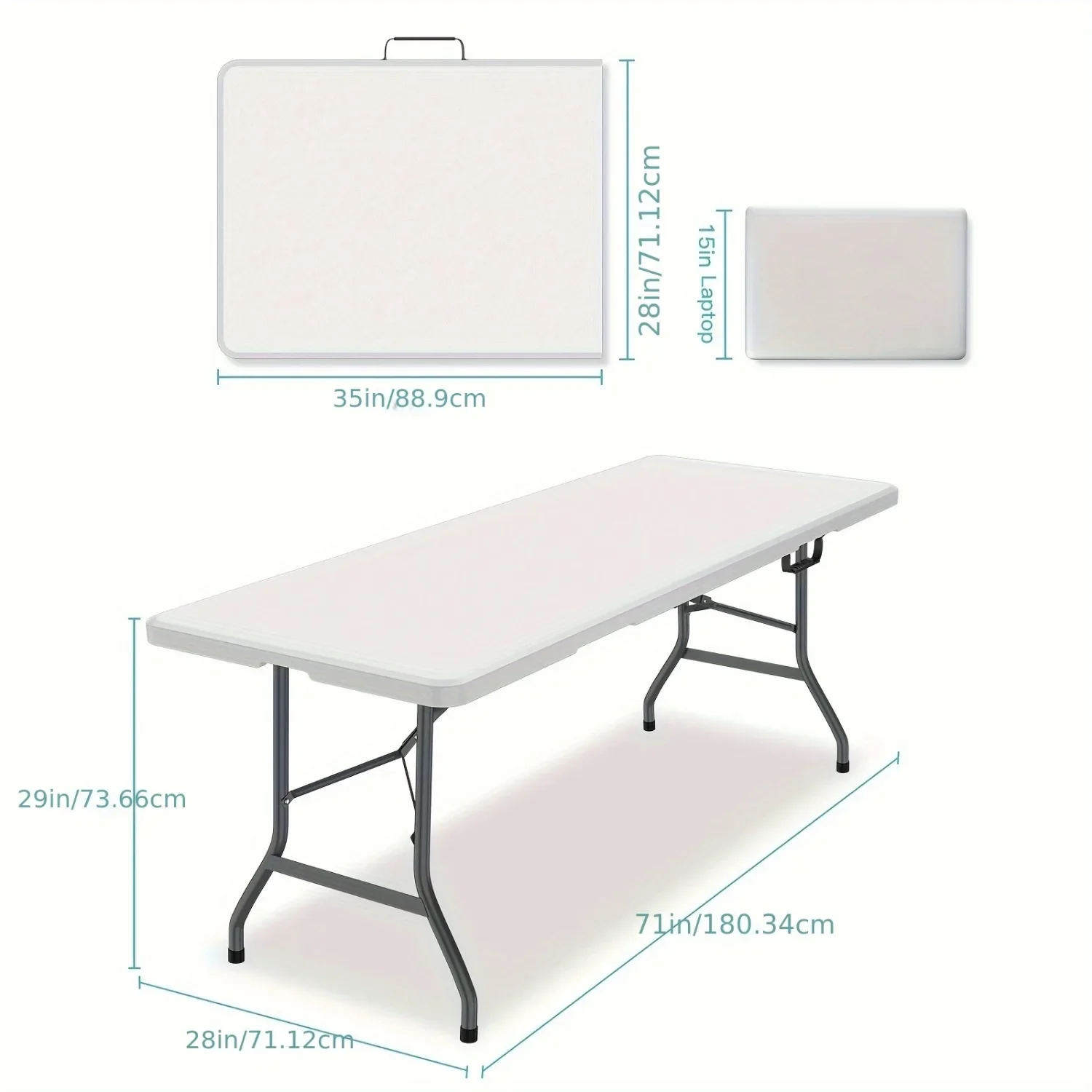 6FT Geniş Plastik Katlanır Mas - Kids Outdoor Folding Table incelemesi ve fiyatı