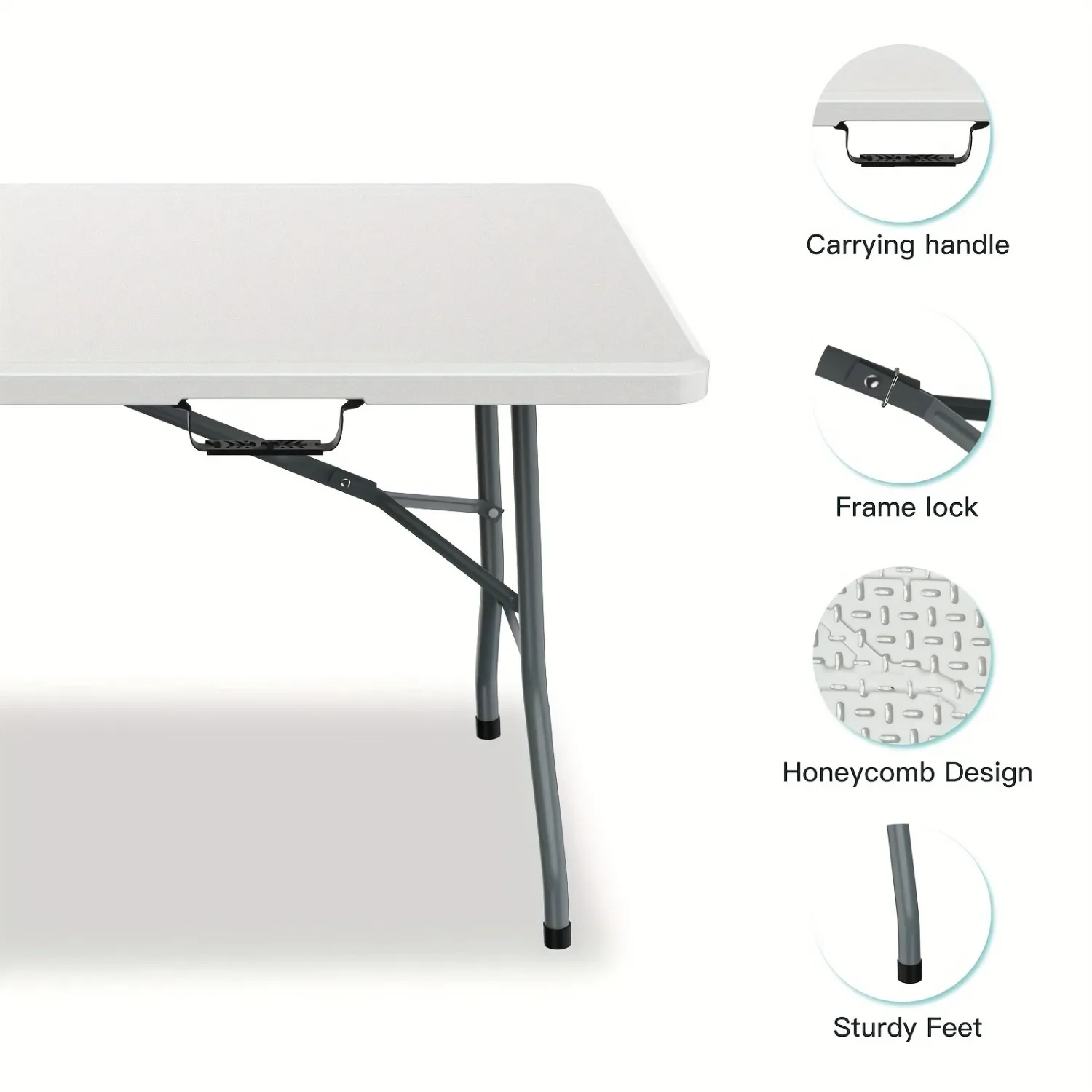 6FT Geniş Plastik Katlanır Mas - Kids Outdoor Folding Table incelemesi ve fiyatı