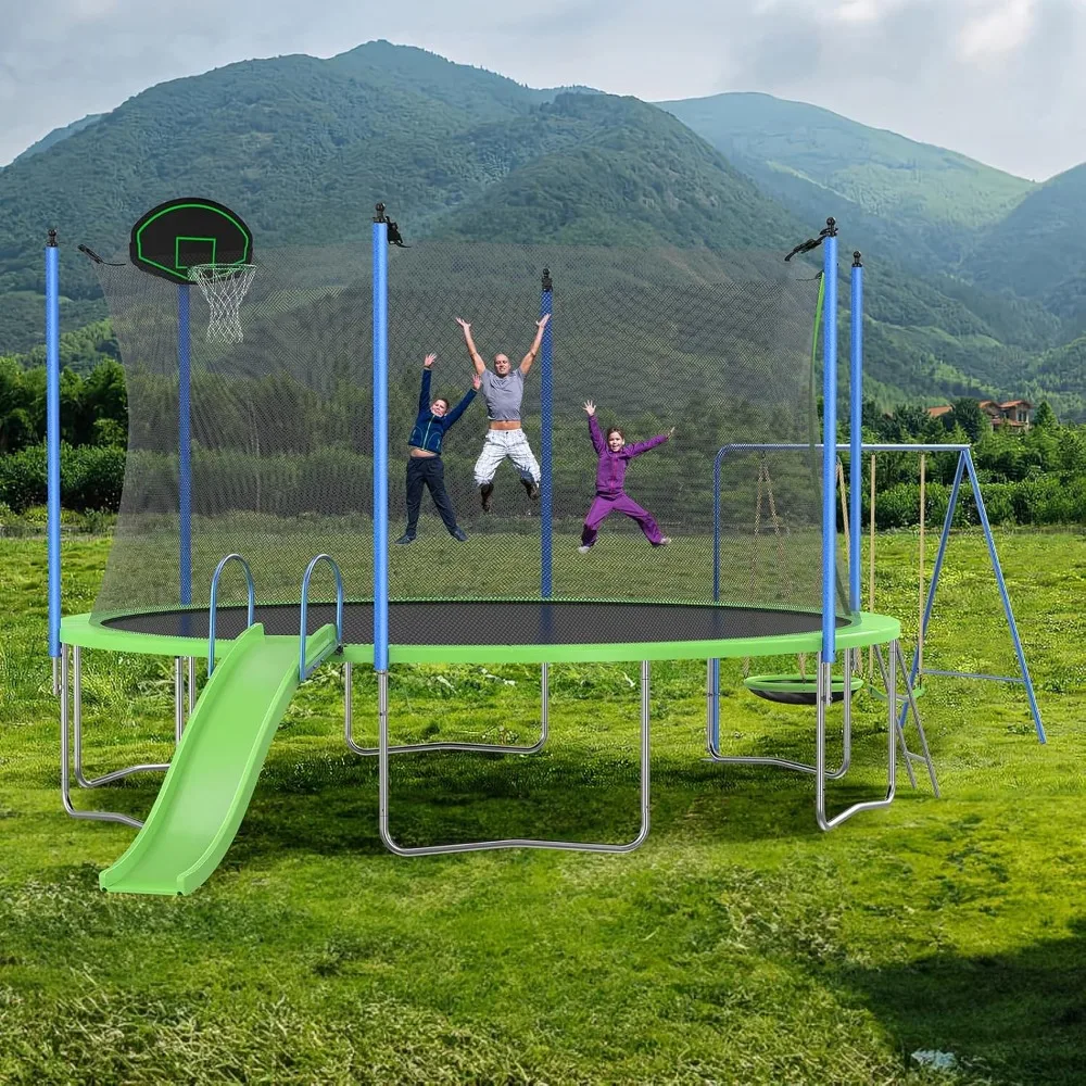 ABD'den Gönderilen 12-14FT Tra - Kids Outdoor Swing Set With Slide incelemesi ve fiyatı