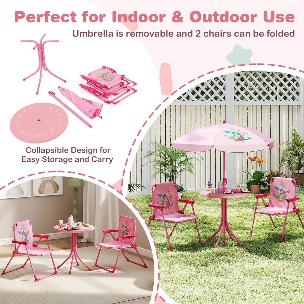 Çocuk Piknik Masası, 2 Katlanı - Kids Outdoor Umbrella Chair incelemesi ve fiyatı