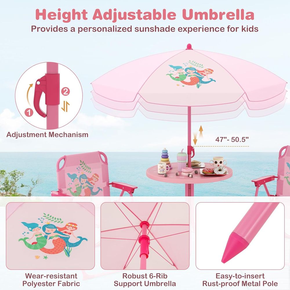 Çocuk Piknik Masası, 2 Katlanı - Kids Outdoor Umbrella Chair incelemesi ve fiyatı