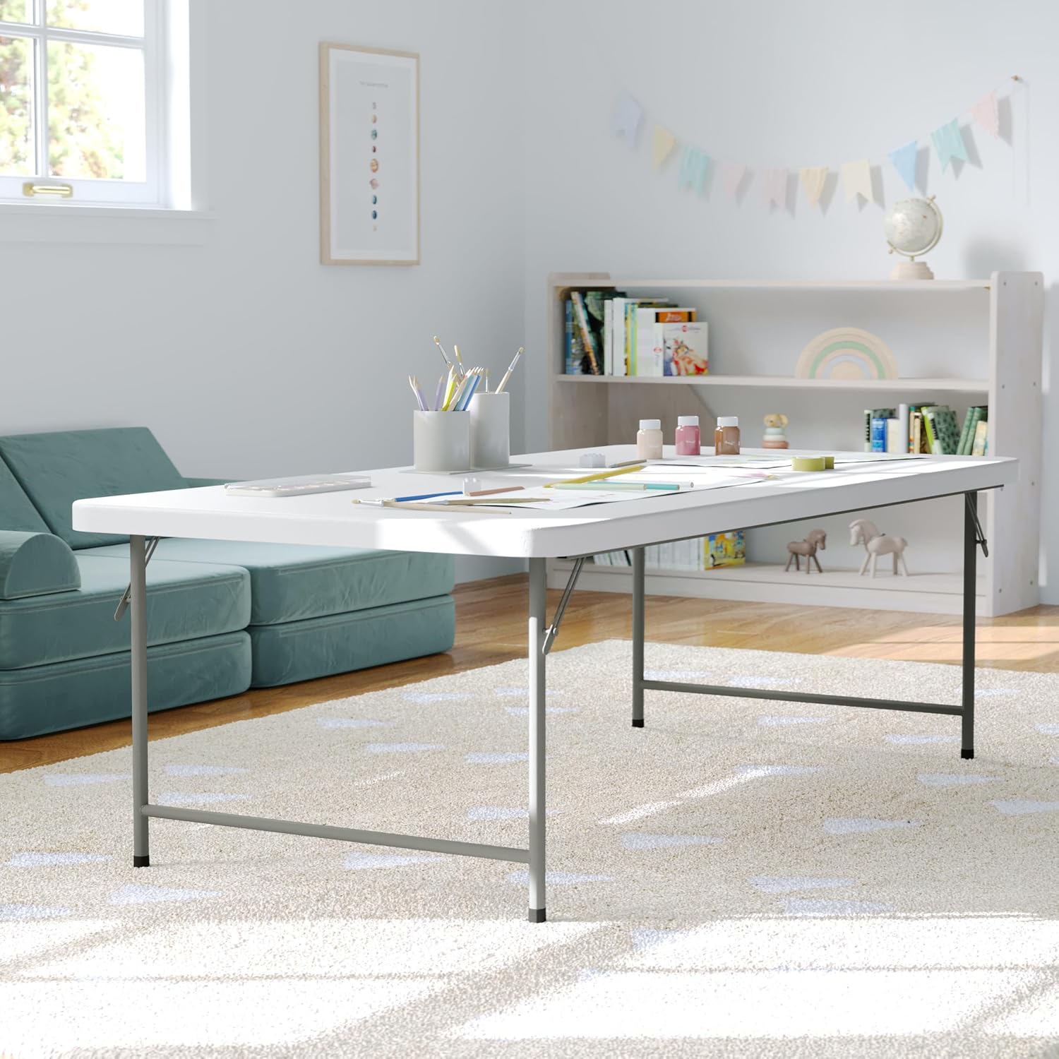 Çocuklar için 4.93ft Plastik K - Kids Outdoor Folding Table incelemesi ve fiyatı