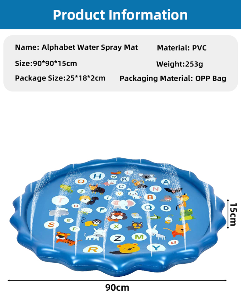 Alfabe Şişme Su Püskürtme Matı - Sprinkler Splash Pad incelemesi ve fiyatı