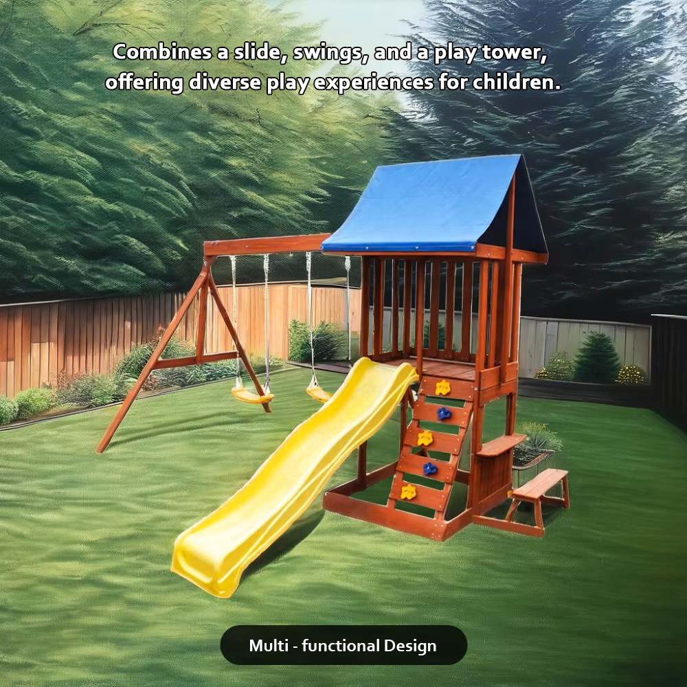 Oyun Merkezi - Bahçe Avlusu Ti - Kids Outdoor Swing Set With Slide incelemesi ve fiyatı