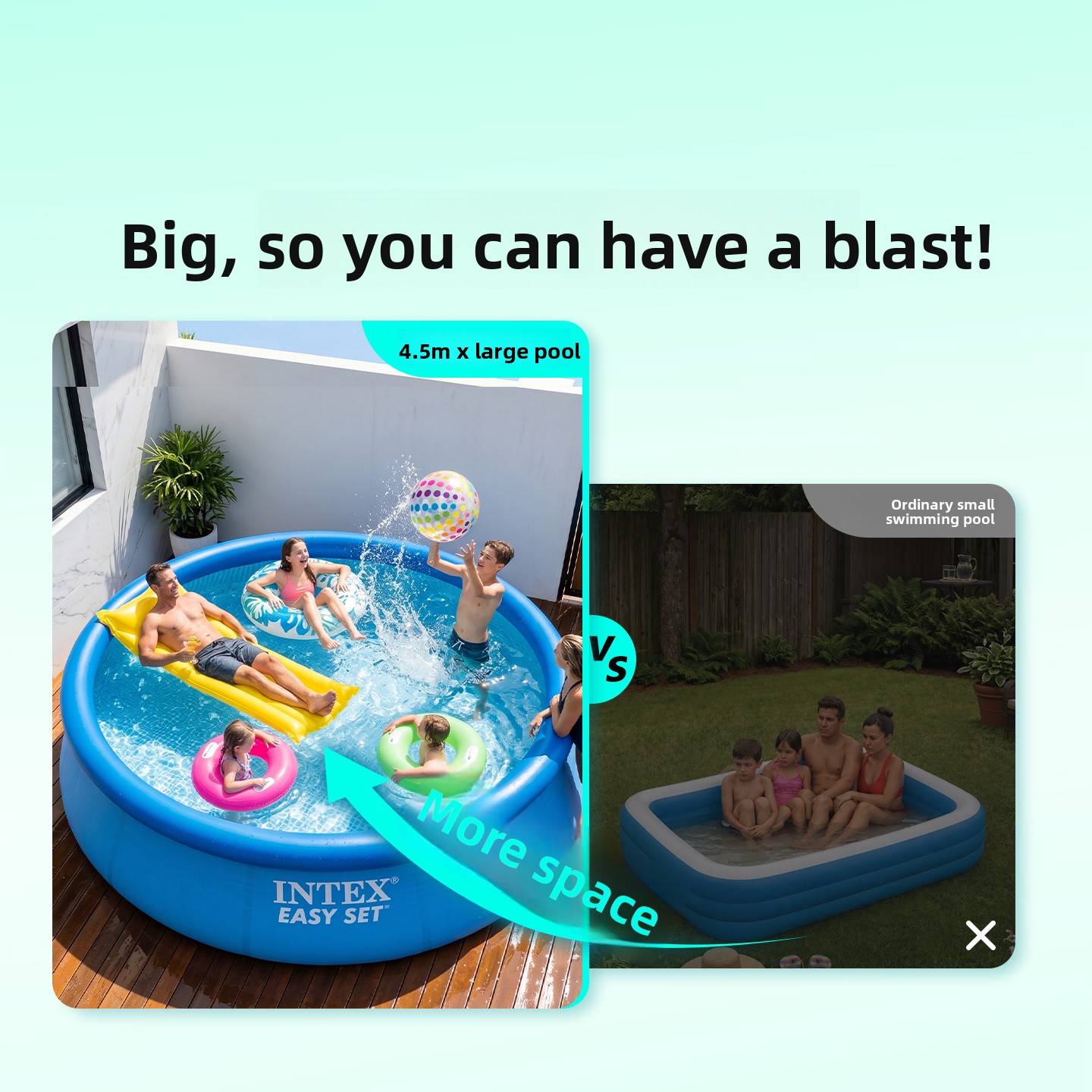 Büyük Boy Şişme Aile Havuzu, Ç - Kids Outdoor Water incelemesi ve fiyatı