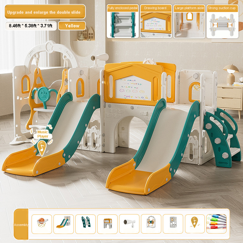 Çift Kaydıraklı Set, Yürümeye  - Kids Outdoor Swing Set With Slide incelemesi ve fiyatı