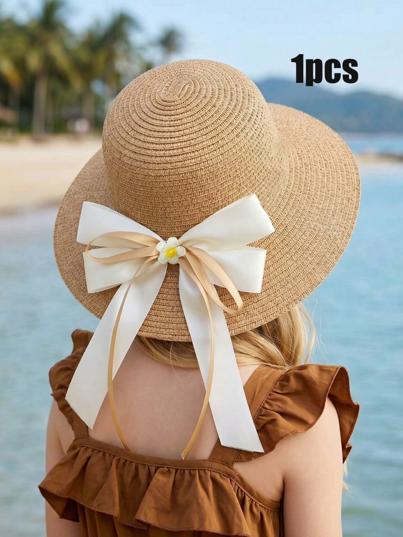 1 adet 3-8Y kızlar kahve yay h - Kids Outdoor Hat incelemesi ve fiyatı